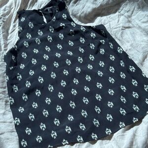 Black and White Racerback Blouse Forever 21